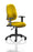 Eclipse Plus I Operator Chair Task and Operator Dynamic Office Solutions Bespoke Senna Yellow Matching Bespoke Colour With Height Adjustable Arms
