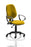 Eclipse Plus I Operator Chair Task and Operator Dynamic Office Solutions Bespoke Senna Yellow Matching Bespoke Colour With Loop Arms