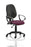 Eclipse Plus I Operator Chair Task and Operator Dynamic Office Solutions Bespoke Tansy Purple Black With Loop Arms