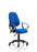Eclipse Plus I Operator Chair Task and Operator Dynamic Office Solutions Blue Fabric Matching Bespoke Colour With Loop Arms