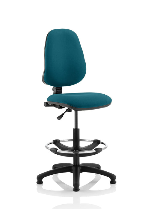 Eclipse Plus I Operator Chair with Hi Rise Draughtsman Kit Task and Operator Dynamic Office Solutions Bespoke Maringa Teal None 