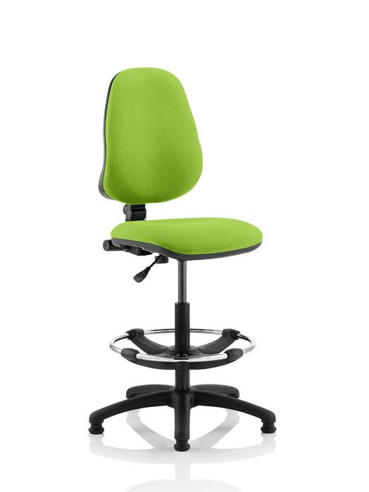 Eclipse Plus I Operator Chair with Hi Rise Draughtsman Kit Task and Operator Dynamic Office Solutions Bespoke Myrrh Green None 