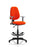 Eclipse Plus I Operator Chair with Hi Rise Draughtsman Kit Task and Operator Dynamic Office Solutions Bespoke Tabasco Orange With Height Adjustable Arms 