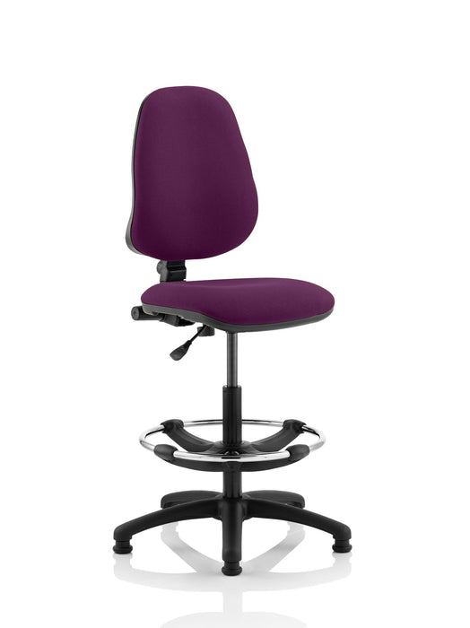 Eclipse Plus I Operator Chair with Hi Rise Draughtsman Kit Task and Operator Dynamic Office Solutions Bespoke Tansy Purple None 