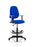 Eclipse Plus I Operator Chair with Hi Rise Draughtsman Kit Task and Operator Dynamic Office Solutions Blue Fabric With Height Adjustable Arms 