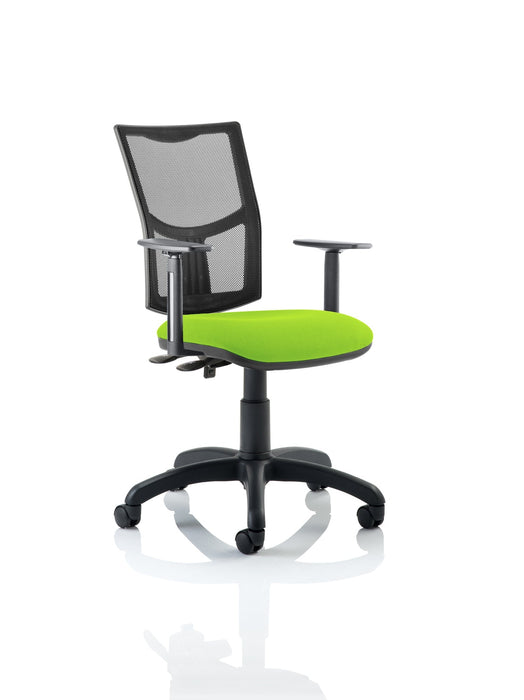 Eclipse Plus II Mesh Back Operator Chair Task and Operator Dynamic Office Solutions Bespoke Myrrh Green With Height Adjustable Arms No Draughtsman Kit