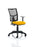 Eclipse Plus II Mesh Back Operator Chair Task and Operator Dynamic Office Solutions Bespoke Senna Yellow With Height Adjustable Arms No Draughtsman Kit