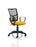Eclipse Plus II Mesh Back Operator Chair Task and Operator Dynamic Office Solutions Bespoke Senna Yellow With Loop Arms No Draughtsman Kit
