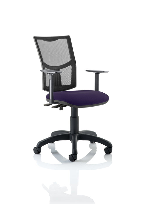 Eclipse Plus II Mesh Back Operator Chair Task and Operator Dynamic Office Solutions Bespoke Tansy Purple With Height Adjustable Arms No Draughtsman Kit