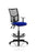 Eclipse Plus II Mesh Back Operator Chair Task and Operator Dynamic Office Solutions Blue Fabric With Height Adjustable Arms With Draughtsman Kit