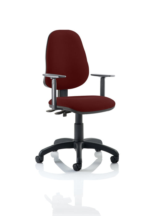Eclipse Plus II Operator Chair Task and Operator Dynamic Office Solutions Bespoke Ginseng Chilli Matching Bespoke Colour With Height Adjustable Arms