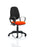 Eclipse Plus II Operator Chair Task and Operator Dynamic Office Solutions Bespoke Tabasco Orange Black With Loop Arms