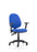 Eclipse Plus II Operator Chair Task and Operator Dynamic Office Solutions Blue Fabric Matching Bespoke Colour With Height Adjustable Arms