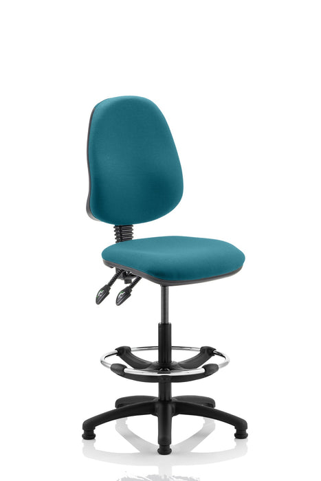 Eclipse Plus II Operator Chair with Hi Rise Draughtsman Kit Task and Operator Dynamic Office Solutions Bespoke Maringa Teal None 
