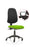 Eclipse Plus XL Operator Chair Task and Operator Dynamic Office Solutions Bespoke Myrrh Green Black With Loop Arms