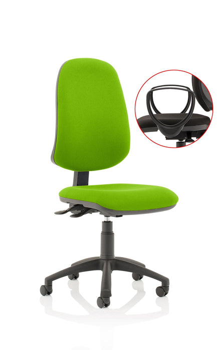 Eclipse Plus XL Operator Chair Task and Operator Dynamic Office Solutions Bespoke Myrrh Green Matching Bespoke Colour With Loop Arms