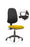 Eclipse Plus XL Operator Chair Task and Operator Dynamic Office Solutions Bespoke Senna Yellow Black With Loop Arms