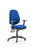 Eclipse Plus XL Operator Chair Task and Operator Dynamic Office Solutions Blue Fabric Matching Bespoke Colour With Height Adjustable Arms