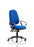 Eclipse Plus XL Operator Chair Task and Operator Dynamic Office Solutions Blue Fabric Matching Bespoke Colour With Loop Arms