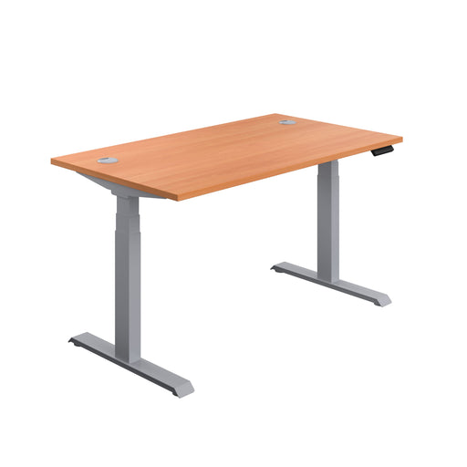 Economy Sit Stand Desk 1200 X 800 Beech-Silver DESKING TC Group 