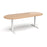 Elev8 Touch radial end height adjustable boardroom table 2400mm x 1000mm Tables Dams 