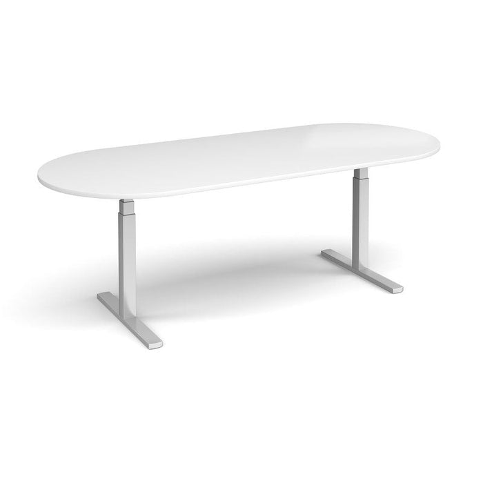 Elev8 Touch radial end height adjustable boardroom table 2400mm x 1000mm Tables Dams 