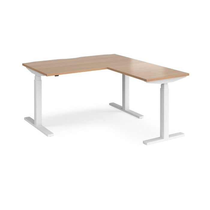 Elev8 Touch sit-stand height adjustable desk with 800mm return desk Desking Dams 
