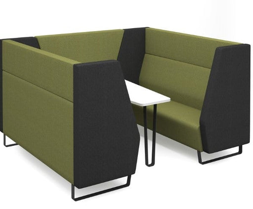 Encore Six Person Meeting Pod SOFT SEATING Social Spaces Metal Feet 