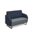 Encore² low back 2 seater sofa 1200mm wide with black sled frame Soft Seating Dams 