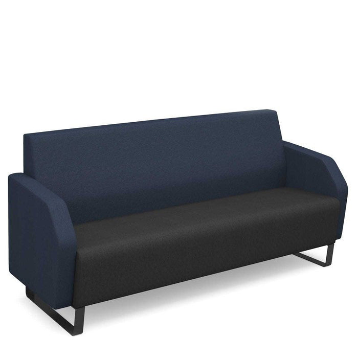 Encore² low back 3 seater sofa 1800mm wide with black sled frame Soft Seating Dams 