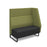 Encore² modular double seater high back sofa with left hand arm and black sled frame Soft Seating Dams 