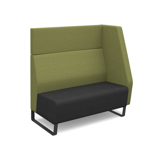 Encore² modular double seater high back sofa with left hand arm and black sled frame Soft Seating Dams 