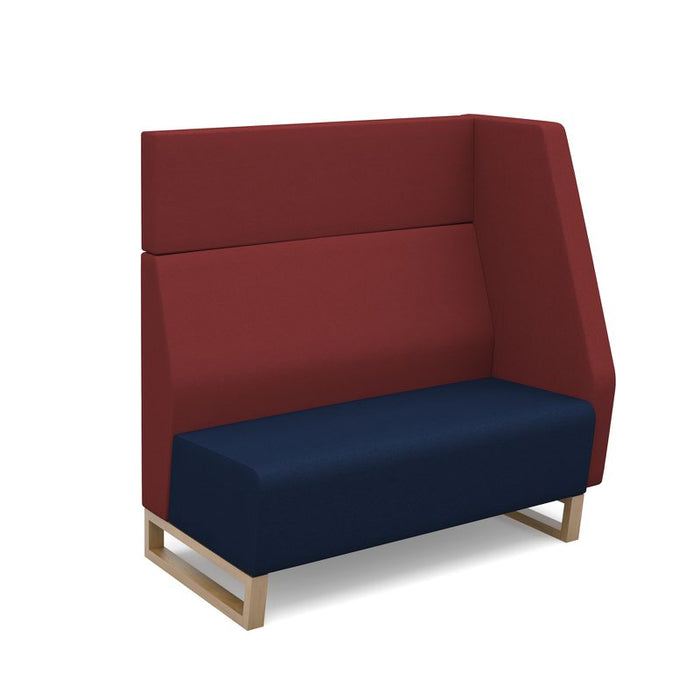 Encore² modular double seater high back sofa with left hand arm and wooden sled frame Soft Seating Dams 