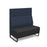 Encore² modular double seater high back sofa with no arms and black sled frame Soft Seating Dams 
