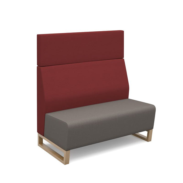 Encore² modular double seater high back sofa with no arms and wooden sled frame Soft Seating Dams 