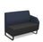 Encore² modular double seater low back sofa with left hand arm and black sled frame Soft Seating Dams 