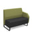Encore² modular double seater low back sofa with left hand arm and black sled frame Soft Seating Dams 