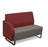 Encore² modular double seater low back sofa with right hand arm and black sled frame Soft Seating Dams 