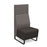 Encore² modular single seater high back sofa with no arms and black sled frame Soft Seating Dams 