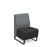 Encore² modular single seater low back sofa with no arms and black sled frame Soft Seating Dams 