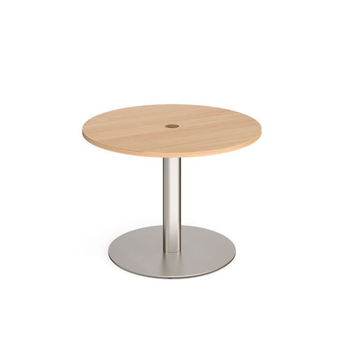 Eternal circular meeting table 1000mm with central circular cablemanagement cutout Tables Dams 