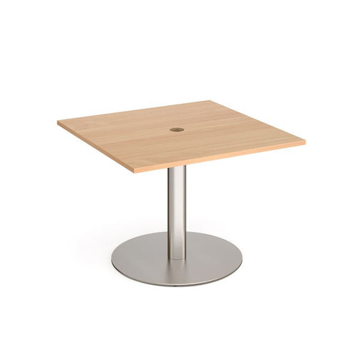 Eternal square meeting table 1000mm x 1000mm with central circular cablemanagement cutout Tables Dams 