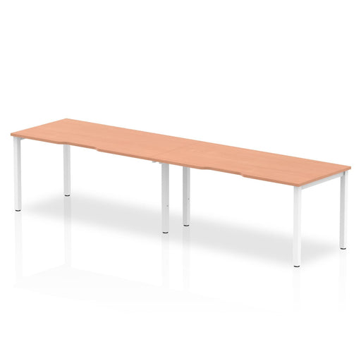 Evolve Plus Single Row Desk - 2 Person Desks Dynamic Office Solutions Beech 1200 Silver