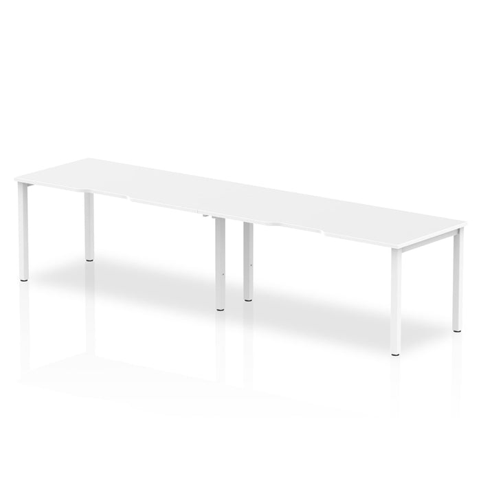 Evolve Plus Single Row Desk - 2 Person Desks Dynamic Office Solutions White 1200 White