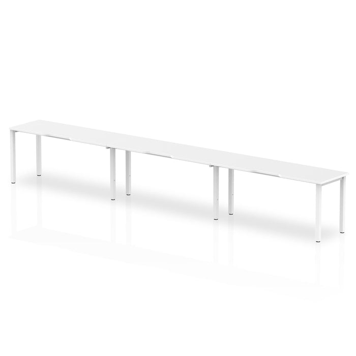 Evolve Plus Single Row Desk - 3 Person Desks Dynamic Office Solutions White 1200 White
