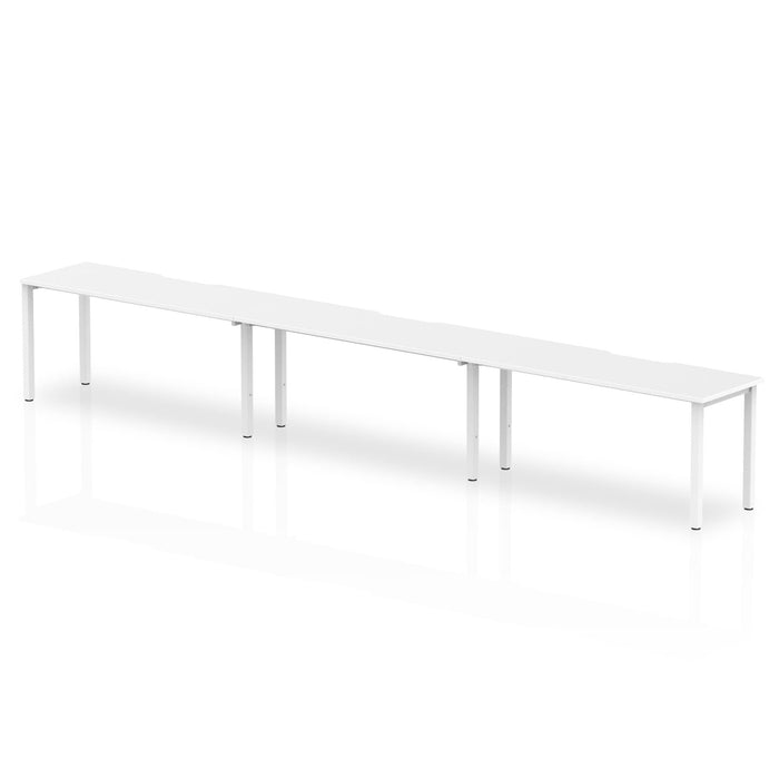 Evolve Plus Single Row Desk - 3 Person Desks Dynamic Office Solutions White 1600 White