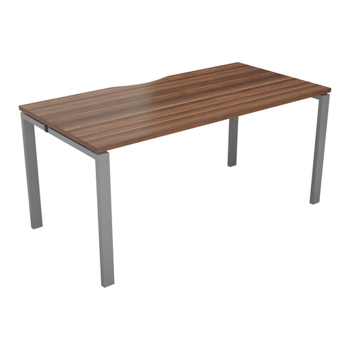 Express 1 person bench 1200mm x 800mm - Next Day Delivery BENCH TC Group Silver Walnut 