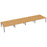 Express 10 person bench desk 6000mm x 1600mm - Next Day Delivery BENCH TC Group Silver Beech No Gap