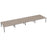 Express 10 person bench desk 6000mm x 1600mm - Next Day Delivery BENCH TC Group Silver Grey Oak No Gap