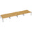 Express 10 person bench desk 6000mm x 1600mm - Next Day Delivery BENCH TC Group Silver Oak No Gap
